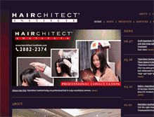 Tablet Screenshot of hairchitect-institute.com